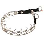 Brand-new Design of Stainless Steel Pinch Collar with Click Lock Buckle and Nylon Loop 1/8 inch (3.2 mm) Brand-new Design of Stainless Steel Pinch Collar with Click Lock Buckle and Nylon Loop 1/8 inch (3.2 mm)
