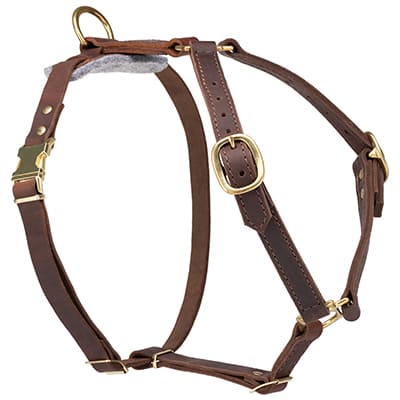 Lightweight Leather Dog Tracking Harness