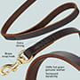Softly Stitched Leather Dog Leash