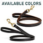 Softly Stitched Leather Dog Leash