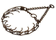 Dog pinch collar - 50115 (3.0 mm) (1/9 inch) Steel - Antique Copper plated ( Made in Germany ) Dog pinch collar - 50115 (3.0 mm) (1/9 inch) Steel - Antique Copper plated ( Made in Germany )
