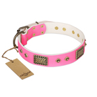 'Frenzy Candy' FDT Artisan Decorated Pink Leather Dog Collar 1 1/2 inch (40 mm) wide 'Frenzy Candy' FDT Artisan Decorated Pink Leather Dog Collar 1 1/2 inch (40 mm) wide