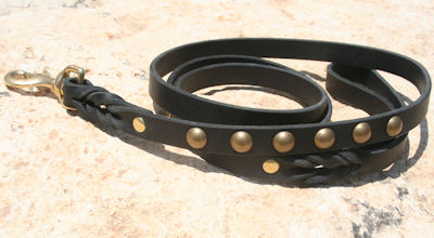 Studded Leather Dog Lead