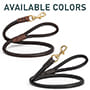 Round Leather Dog Leash for Walking and Tracking