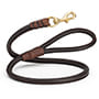 Round Leather Dog Leash for Walking and Tracking