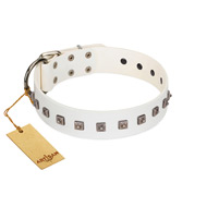 "True Grace" Premium Quality FDT Artisan White Designer Dog Collar "True Grace" Premium Quality FDT Artisan White Designer Dog Collar