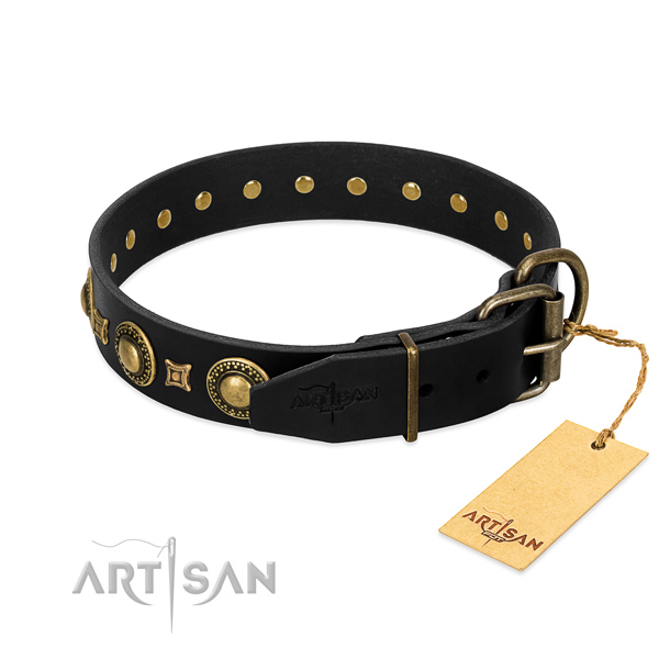 Reliable FDT Artisan leather dog collar