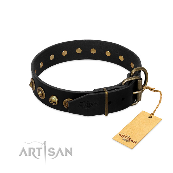 Comfortable Artisan dog collar with polished edges
