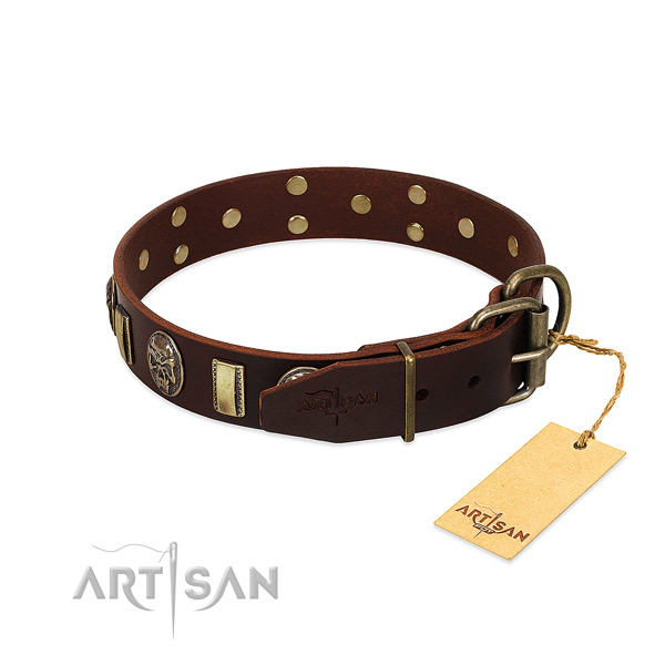 Selected Leather Dog Collar with Strong Hardware