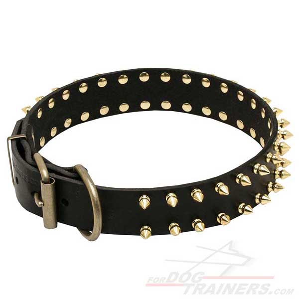 Leather Dog Collar with Sturdy Hardware