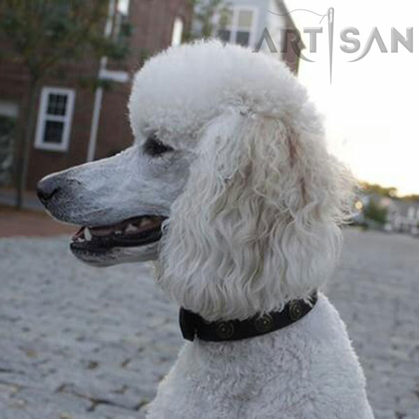 Trendy Poodle Collar Made of Soft Leather