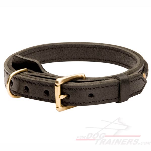 Multitasking Leather Dog Collar Handamde