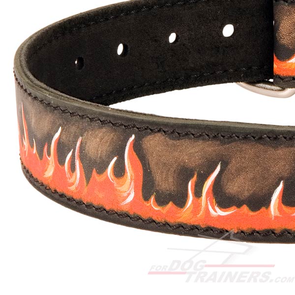 Durable Leather Pitbull Collar