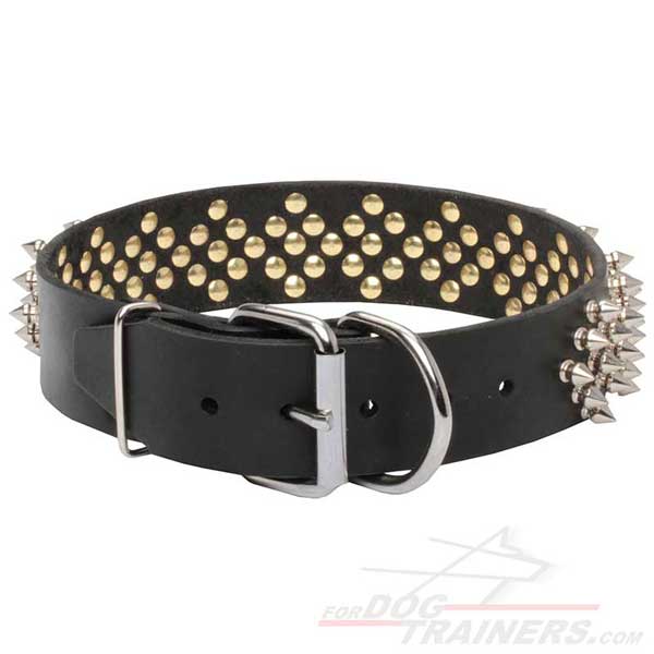 Fashion Dog Collar Spiked Leather