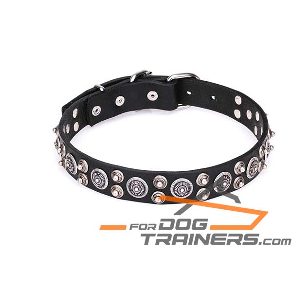 Leather Dog Collar for Safe Walking