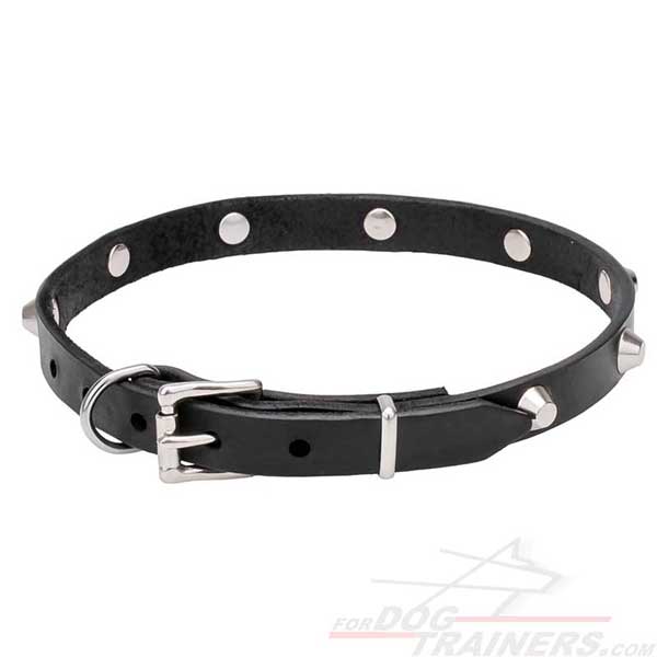 Buy Decorated Leather Dog Collar with Cones