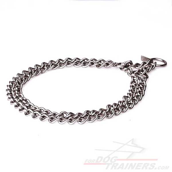 Carefully thought design for chain dog collar