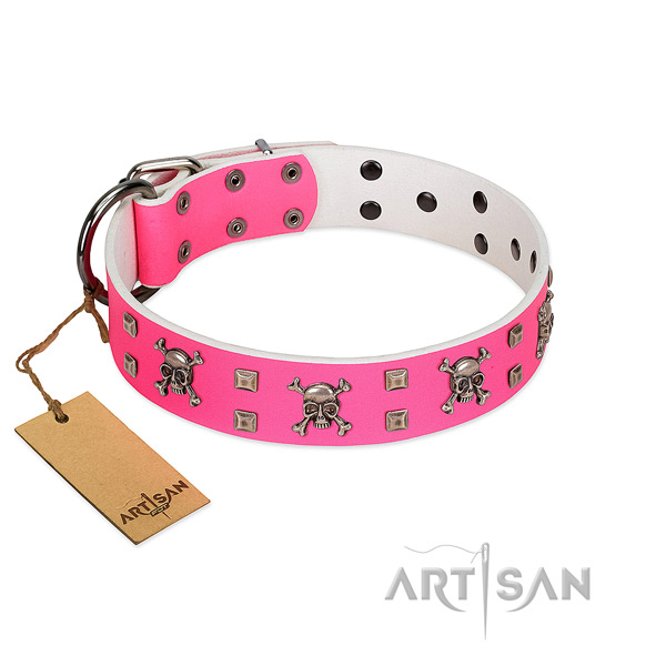 Modern FDT Artisan leather dog collar for stylish look
