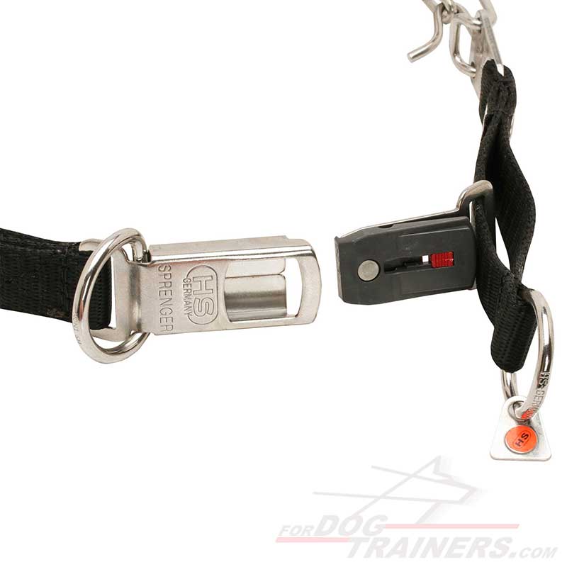 Brandnew Design of Stainless Steel Pinch Collar with Click Lock Buckle