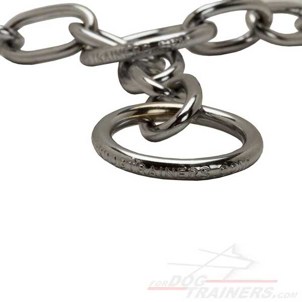 Chrome plated chain collar