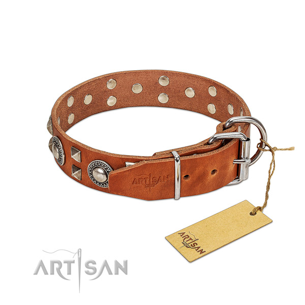 Reliable FDT Artisan leather dog collar