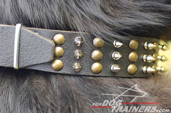 Close-Up Look of Spikes and Studs Arranged In Columns