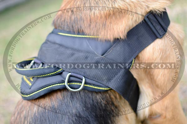 Nylon Handle on German Shepherd Harness Nylon Pulling