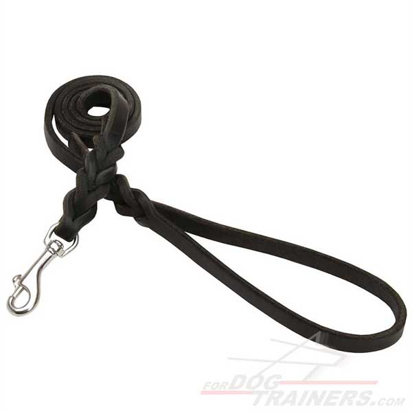 Leather K9 Leash with Easy-to-use Handle