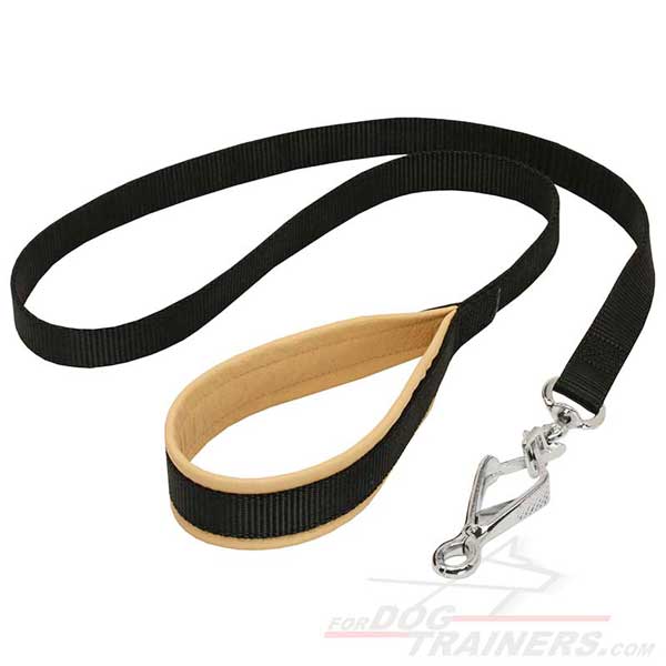 Quality nylon dog leash with padded handle
