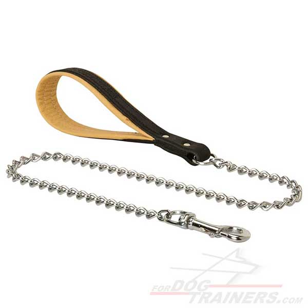 Chain Leash with Padded Handle