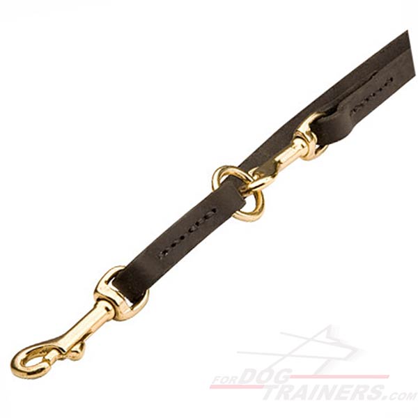 Leather Dog Leash with brass snap hook