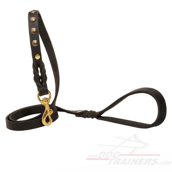 Soft and strong leather dog lead