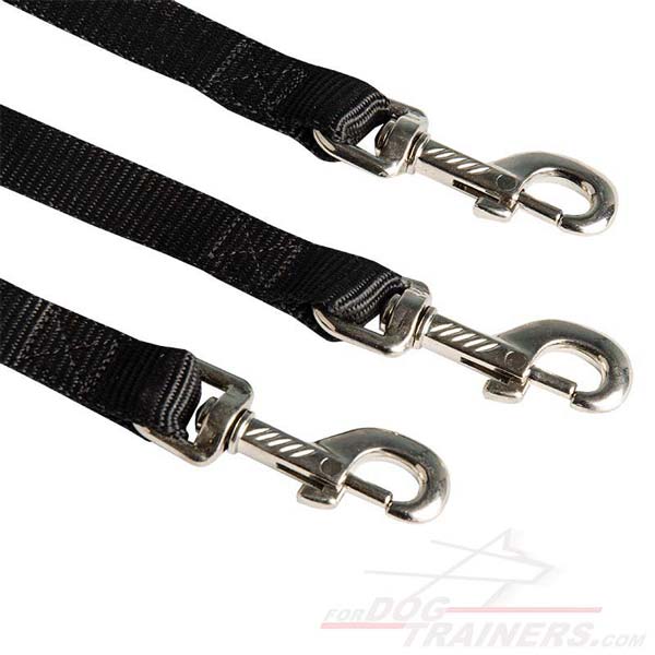Reliable Nickel plated snap hooks on dog coupler