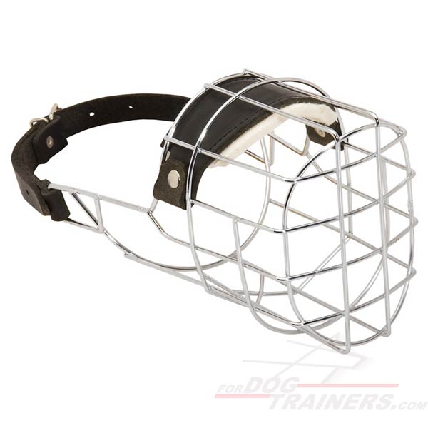 Wide metal cage muzzle