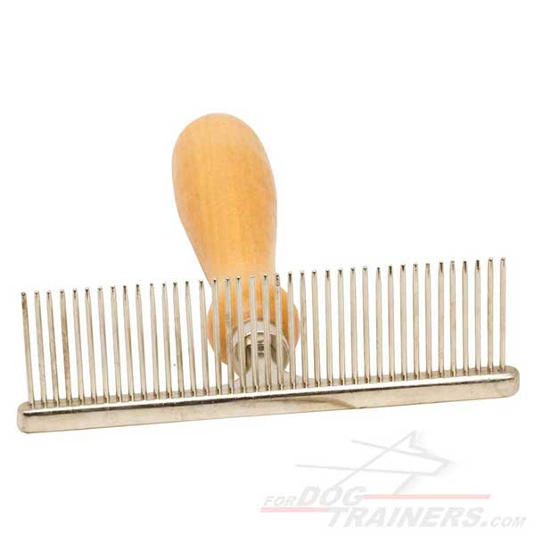 Personal Stylist Metal Brush Equipped with Wooden Handle [KA141073