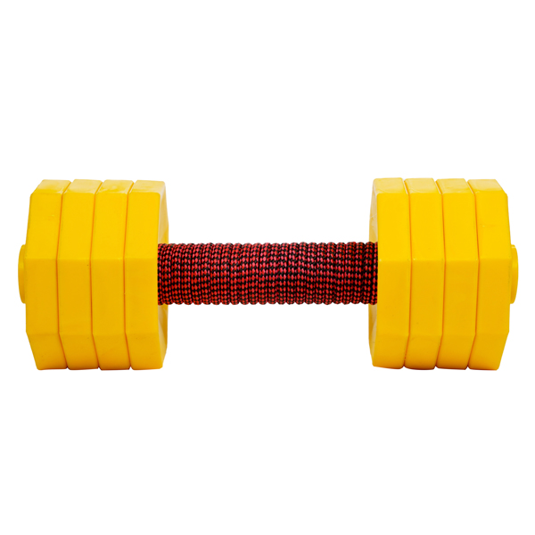 Sturdy Wood Dog Training Dumbbell with 8 Removable plates 
