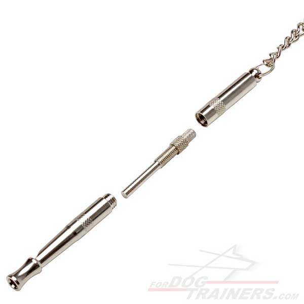 Dog Whistle Made of Chrome with Tone Level Screw