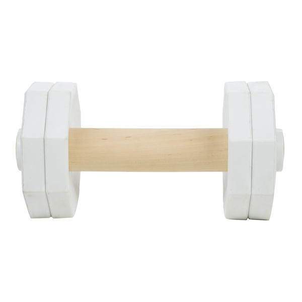 Sturdy wooden dog dumbbell
