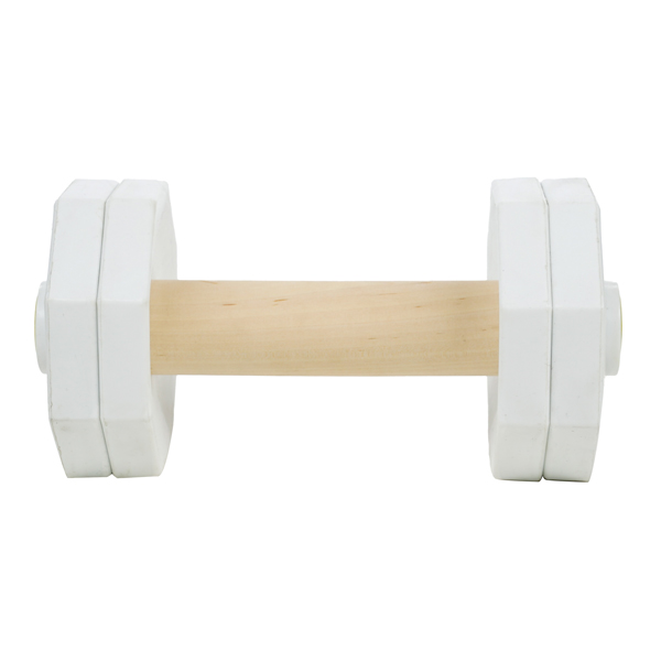 Sturdy wooden dog dumbbell