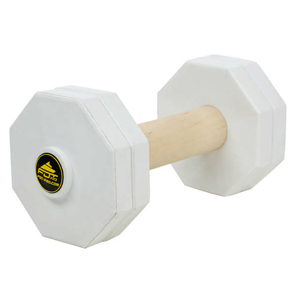 Resistant dog dumbbell with wooden stick