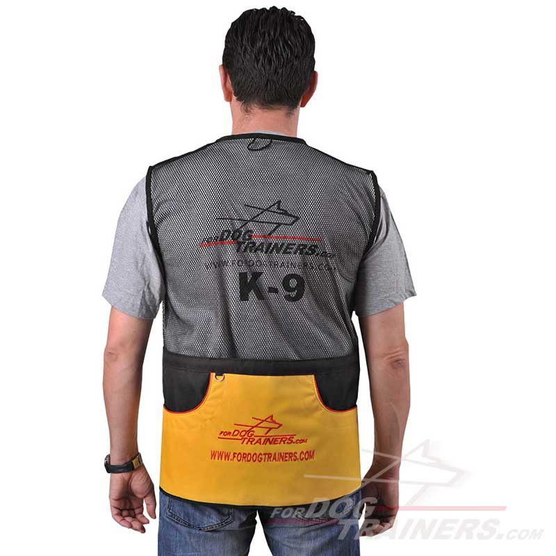 Synthetic dog training vest exclusively designed