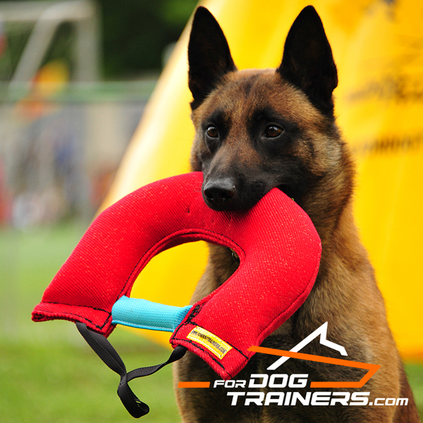 Durable French Linen dog bite tug