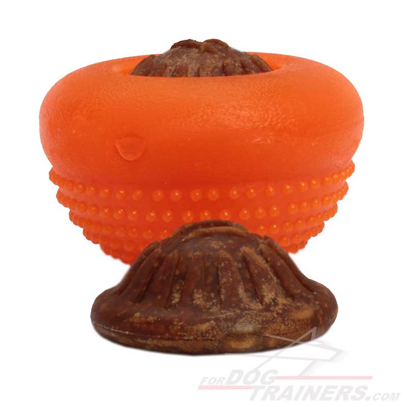 Orange Dream' Special Rubber Treat Dispensing Dog Toy - Large [TT37#1073  Challenge Treat Dog Toy Large (11x6 cm)] - $29.99 : Best quality dog  supplies at crazy reasonable prices - harnesses, leashes