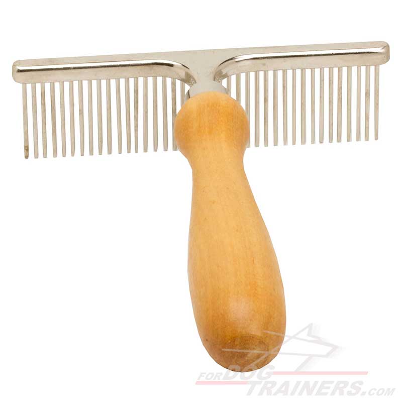 Personal Stylist Metal Brush Equipped with Wooden Handle [KA141073