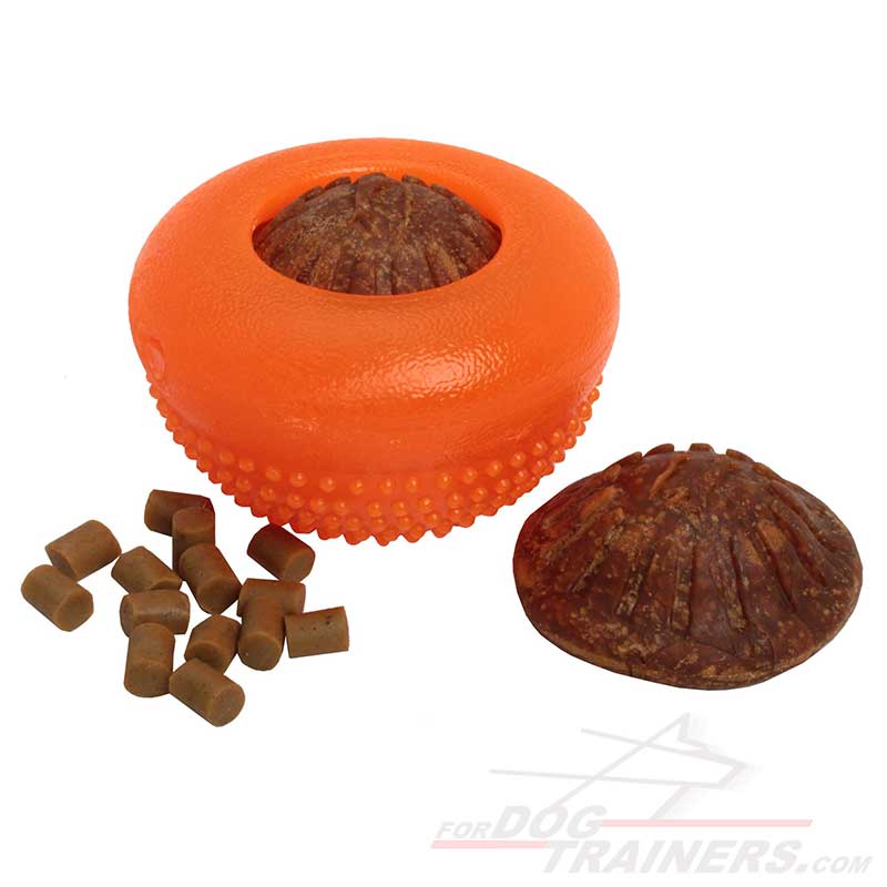 Orange Dream' Special Rubber Treat Dispensing Dog Toy - Large [TT37#1073  Challenge Treat Dog Toy Large (11x6 cm)] - $29.99 : Best quality dog  supplies at crazy reasonable prices - harnesses, leashes