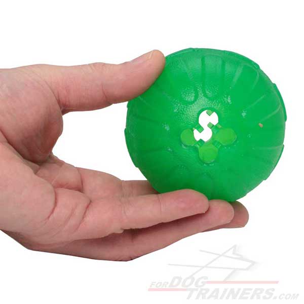 Fun Rubber Dog Ball for Treat Dispensing