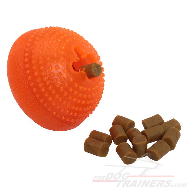 Orange Dream' Special Rubber Treat Dispensing Dog Toy - Large