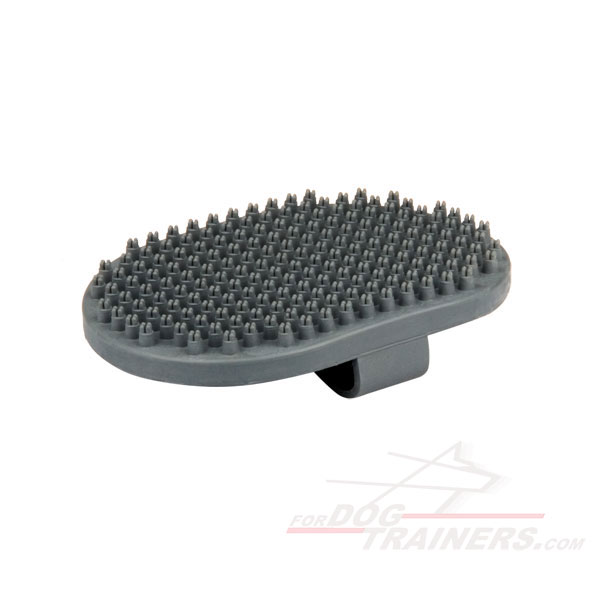 Rubber grooming brush for dogs