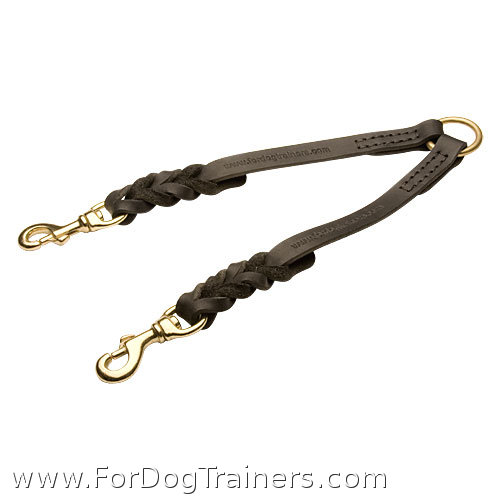 Get Stylish Braided Leather Dog Leash Coupler