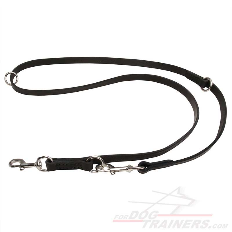 Braid Leather Dog Leash or Lead Real Genuine Leather Dark Brown